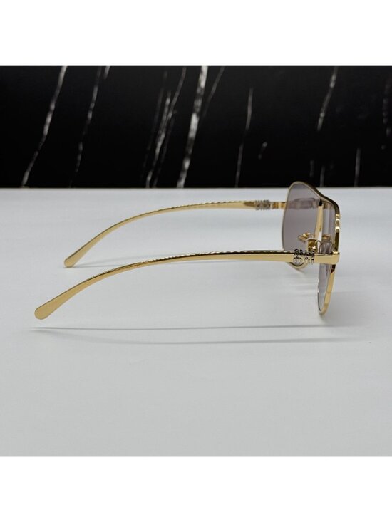 New Miu Miu MUA56S 5AK20I Oversized Women Purple Gold Sunglasses MUA 56S main image 6